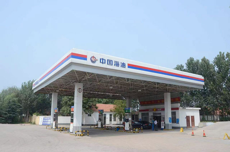 加油站鋼網架結構罩棚